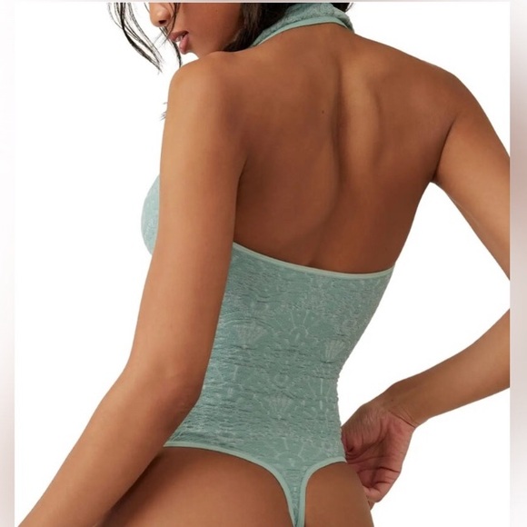 Free People Tops - Free People! FP Intimately With Love Thong Bodysuit In Blue Surf/Sky Ciel NWT!